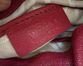Michael Kors Hamilton Red Leather Satchel Handbag third image