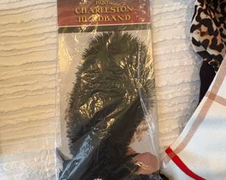 s Black Feather Charleston Headband