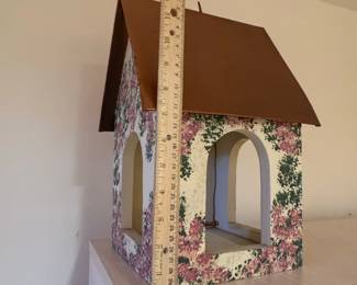 Hand Painted Birdhouse with swing