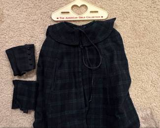 American Girl Samanthas Plaid Cape and Gaiters Set