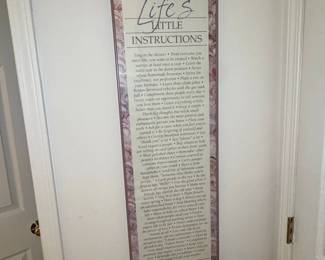 Lifes Little Instructions Wall Art