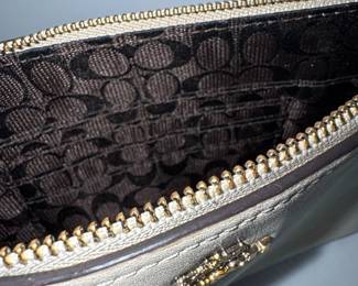 Coach Pebble Leather Corner Zip Wristlet second image