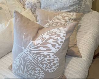 Assorted Decorative Throw Pillows with Butterfly Motifs second image