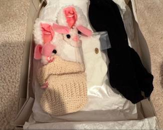 Vintage The American Collection Bunny Slippers and Socks Set
