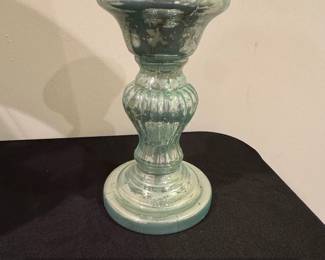 Bella Lux Mercury Glass Candlestick Holder