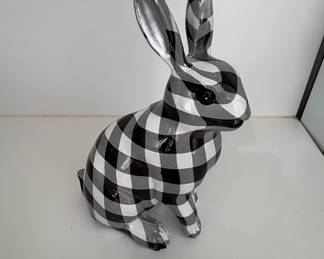 Sterling Check Rabbit Figurine