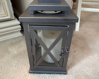 Metal Lantern with Decorative XPane Door