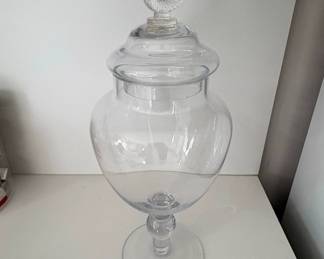 Glass Apothecary Jar with Ammonite Finial