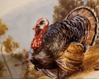 Vintage Homer Laughlin Georgian Turkey Platter with K Gold Trim second image