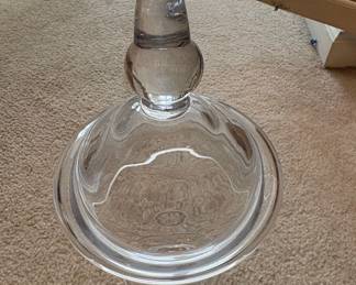 Vintage Glass Apothecary Jar with Pointed Finial Lid