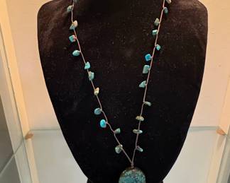 Navajo Turquoise Nugget and Heishi Necklace