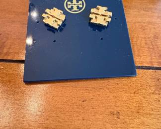 Tory Burch Small Logo Stud Earrings