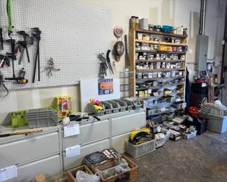 An entire warehouse full of tools, cabinets, and hardware available!