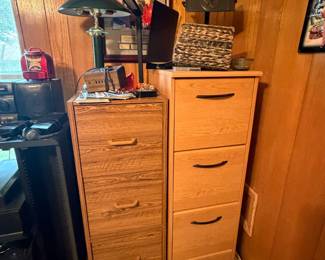 wooden file cabinets