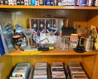 Budweiser Colleible bottles, Harley Davidson collectibles, 