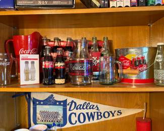 Various Coca Cola memorabilia - bottles, pitcher, glasses
