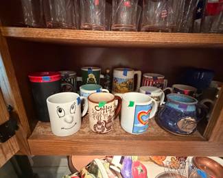 Vintage Tilso "Coffee Time" mug, retro "funny face" mug, 