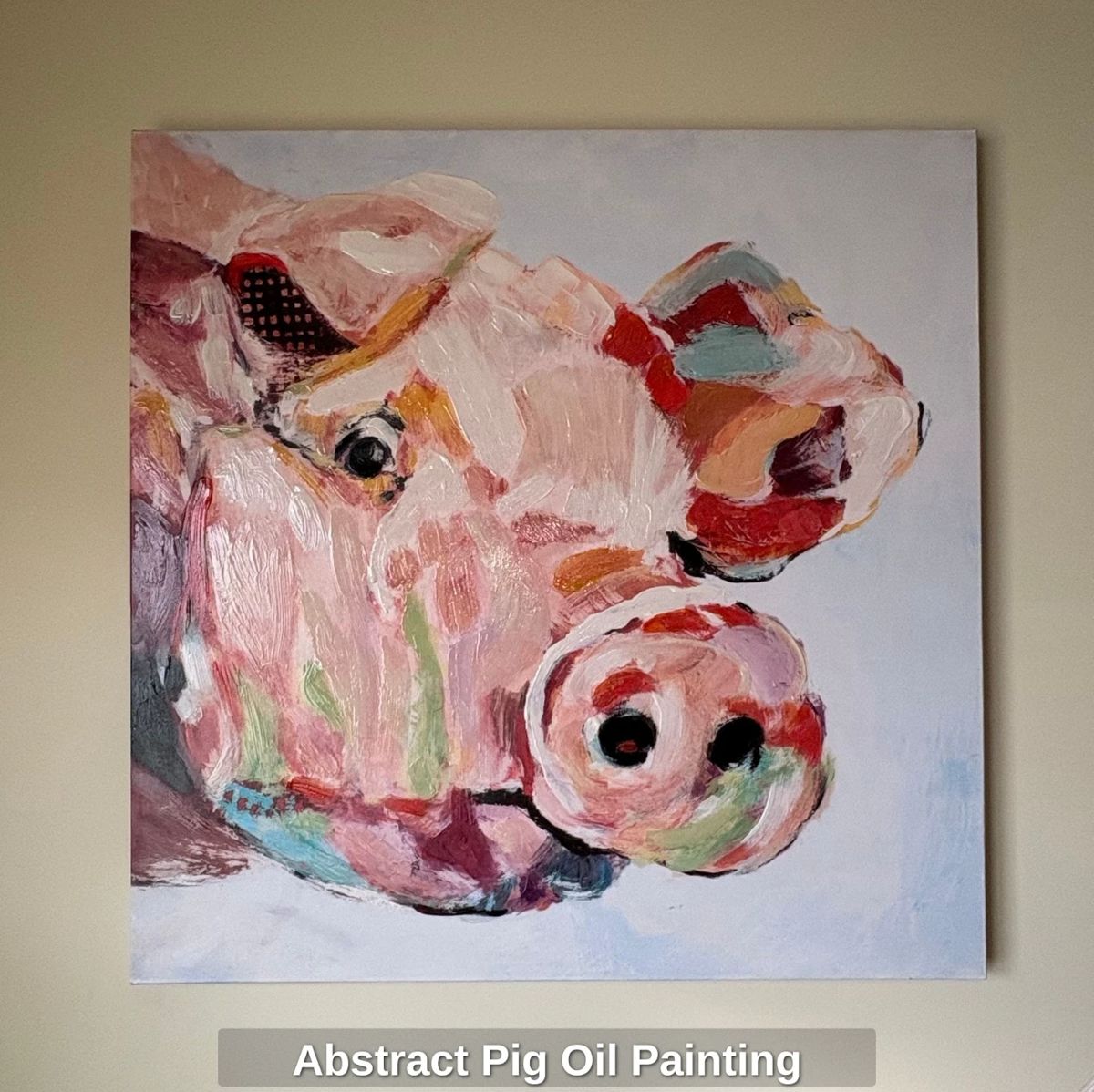 Abstract Pig Oil Painting