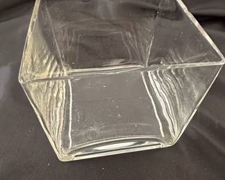 Clear Glass Cube Vase