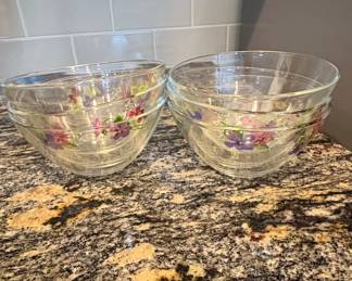 Avon Wild Violets Collection Glass Bowls