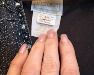 Victoria Royal Beaded Evening Gown second image