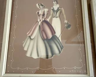 Vintage Turner Mfg. Southern Belle and Gentleman Print Set second image