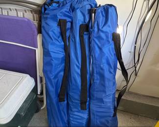 Blue Folding Camp Chairs with Carrying Bags