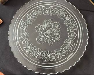 Vintage Apple Blossom Sovereign House Footed Cake Plate