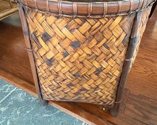 Vintage Philippine Labba Style Bamboo Harvest Basket