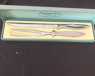 Nordholm Sweden Stainless Steel Carving Set