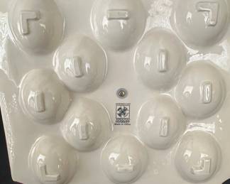 Ceramic Deviled Egg Platter with Rooster Figurine second image