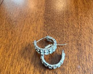 Rhinestone Hoop Earrings
