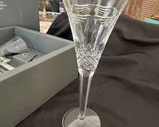 Waterford Crystal Millennium Collection Peace Toasting Flutes Pair fourth image