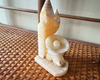 Vintage Mexican Onyx Bookends with Sombrero and Cactus Motifs