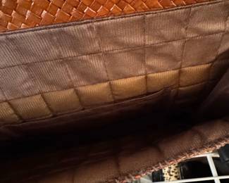Woven Leather Clutch Handbag second image