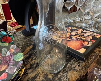 Anchor Hocking Bicentennial Glass Milk Bottle with Eagle Emblem