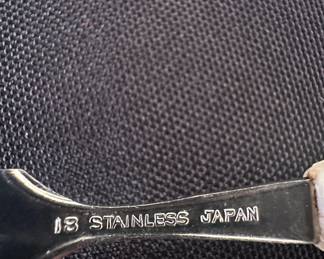 Vintage pc Japanese Stainless Steel Floral Cocktail Forks third image