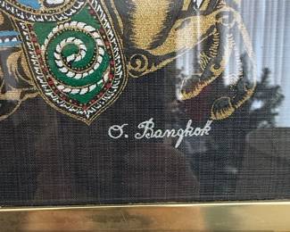 Thai Silk Painting Ramayana Scene O. Bangkok third image