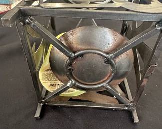 black wrought iron candle holder lantern  second image