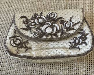 Vintage Salomons Panama Beaded Clutch Evening Bag