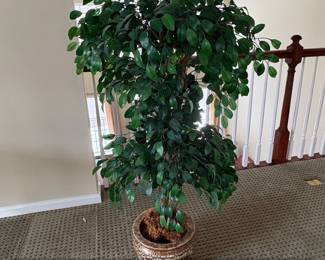 Artificial Ficus Tree in Oriental Style Ceramic Planter