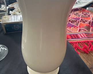 Lenox Special Cream Ceramic Vase with Gold Rim