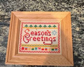 Vintage Seasons Greetings CrossStitch Sampler