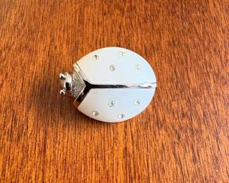 Avon Ladybug Brooch with Rhinestones