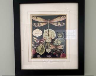 Vintage Whimsical Dragonfly on Black I Print by Vision Studio second image