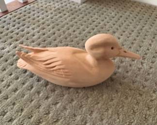 Unfinished Wooden Duck Decoy - Mallard