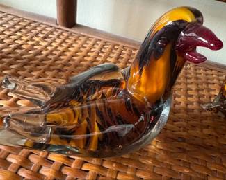 Murano Style Hand Blown Glass Duck Figurine second image