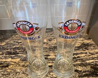 Erdinger Weissbru Weissbier Beer Glasses Set of 