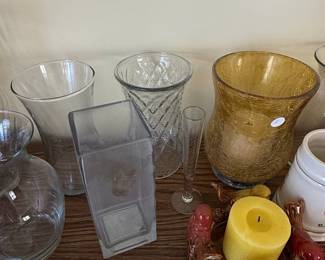 Assorted Glass Vases and Decorative Items second image