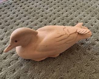 Terracotta Duck Decoy Sculpture